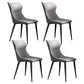 Contemporary Metal Dining Room Armless chairs Upholstered Side Chairs for Home Use Light Gray 4 Piece Set Clearhalo ' kitchen&dining_furn' 'Dining Chairs' 'Dining Tables & Seating' 'dining_chair' 'furn' 'furn_dining_chair' 'Furniture' 'furniture_dining_chair' 'Kitchen & Dining Furniture' 'kitchen' 3703562