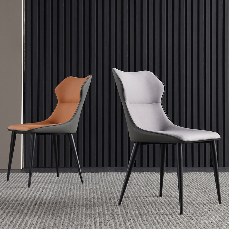 Contemporary Metal Dining Room Armless chairs Upholstered Side Chairs for Home Use Clearhalo ' kitchen&dining_furn' 'Dining Chairs' 'Dining Tables & Seating' 'dining_chair' 'furn' 'furn_dining_chair' 'Furniture' 'furniture_dining_chair' 'Kitchen & Dining Furniture' 'kitchen' 3703563