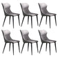 Contemporary Metal Dining Room Armless chairs Upholstered Side Chairs for Home Use Light Gray 6 Piece Set Clearhalo ' kitchen&dining_furn' 'Dining Chairs' 'Dining Tables & Seating' 'dining_chair' 'furn' 'furn_dining_chair' 'Furniture' 'furniture_dining_chair' 'Kitchen & Dining Furniture' 'kitchen' 3703565