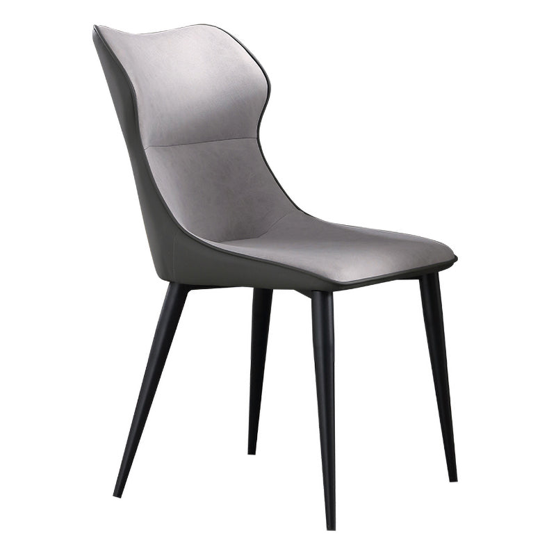 Contemporary Metal Dining Room Armless chairs Upholstered Side Chairs for Home Use Clearhalo ' kitchen&dining_furn' 'Dining Chairs' 'Dining Tables & Seating' 'dining_chair' 'furn' 'furn_dining_chair' 'Furniture' 'furniture_dining_chair' 'Kitchen & Dining Furniture' 'kitchen' 3703569