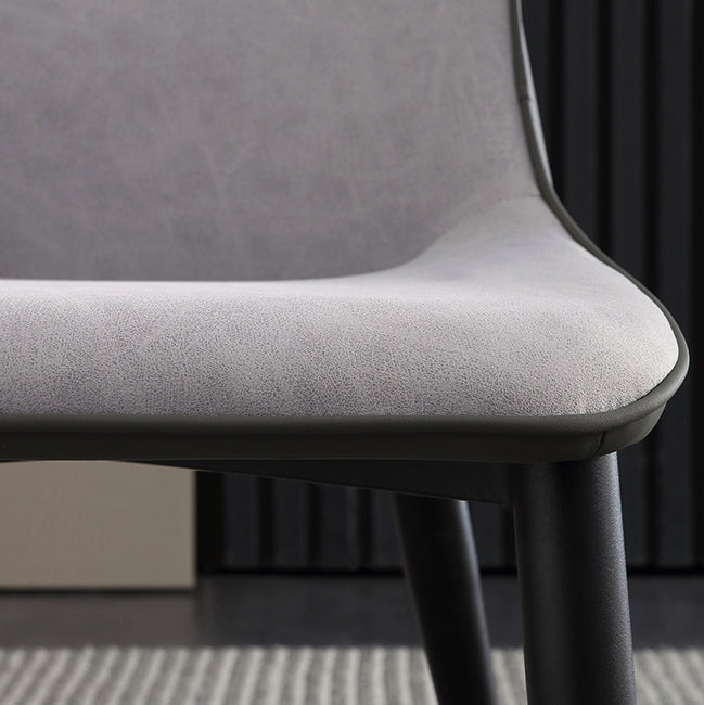 Contemporary Metal Dining Room Armless chairs Upholstered Side Chairs for Home Use Clearhalo ' kitchen&dining_furn' 'Dining Chairs' 'Dining Tables & Seating' 'dining_chair' 'furn' 'furn_dining_chair' 'Furniture' 'furniture_dining_chair' 'Kitchen & Dining Furniture' 'kitchen' 3703573