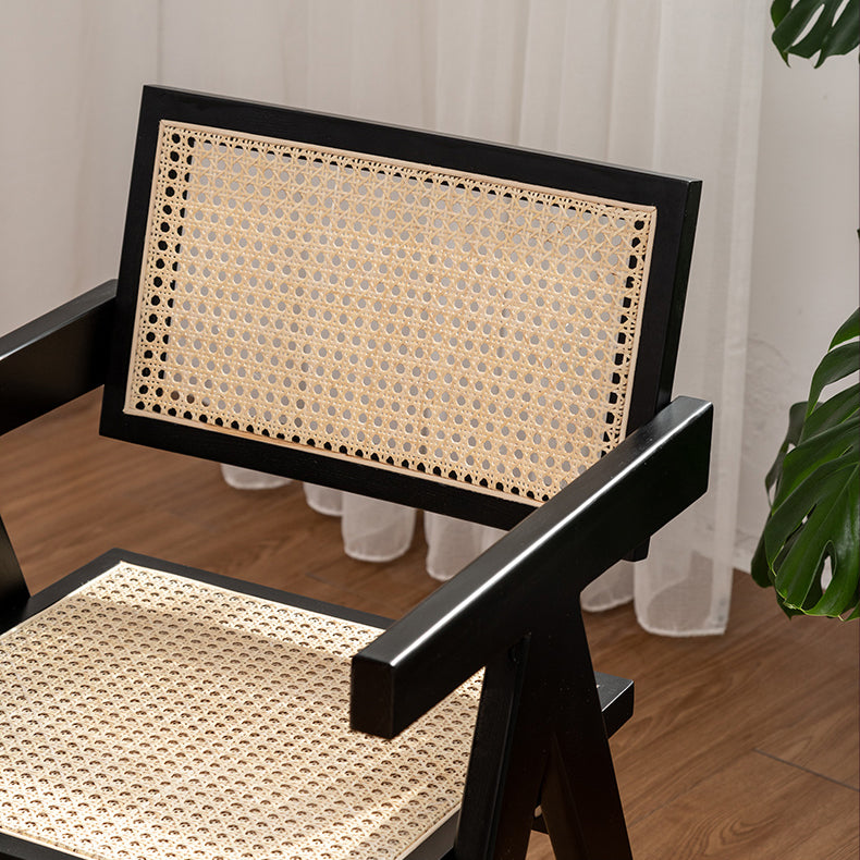 Contemporary Style Solid Rubberwood Chair Open Back Side Kitchen Dining Chair Clearhalo ' kitchen&dining_furn' 'Dining Chairs' 'Dining Tables & Seating' 'dining_chair' 'furn' 'furn_dining_chair' 'Furniture' 'furniture_dining_chair' 'Kitchen & Dining Furniture' 'kitchen' 3703594