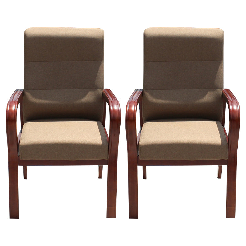 High Solid Back Arm Chair Modern Upholstered Dining Armchair with Wood Legs Light Brown 2 Piece Set Clearhalo ' kitchen&dining_furn' 'Dining Chairs' 'Dining Tables & Seating' 'dining_chair' 'furn' 'furn_dining_chair' 'Furniture' 'furniture_dining_chair' 'Kitchen & Dining Furniture' 'kitchen' 3703625