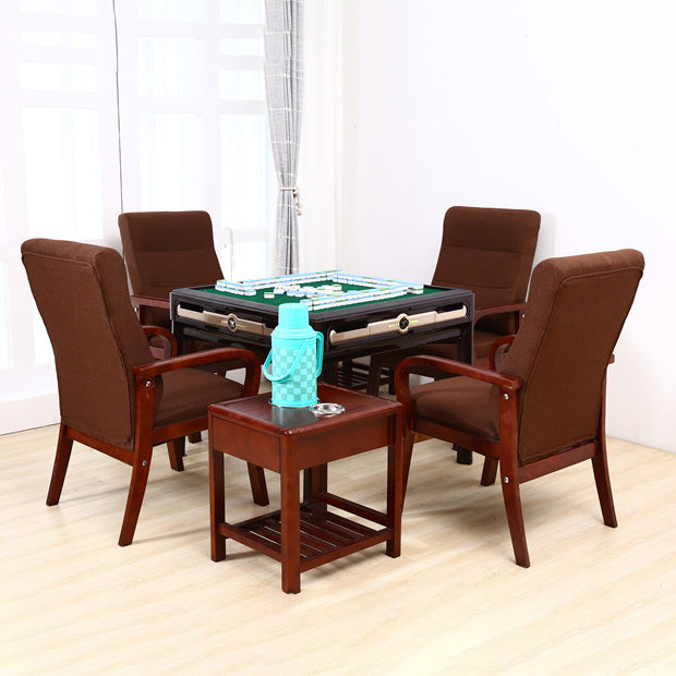 High Solid Back Arm Chair Modern Upholstered Dining Armchair with Wood Legs Clearhalo ' kitchen&dining_furn' 'Dining Chairs' 'Dining Tables & Seating' 'dining_chair' 'furn' 'furn_dining_chair' 'Furniture' 'furniture_dining_chair' 'Kitchen & Dining Furniture' 'kitchen' 3703633