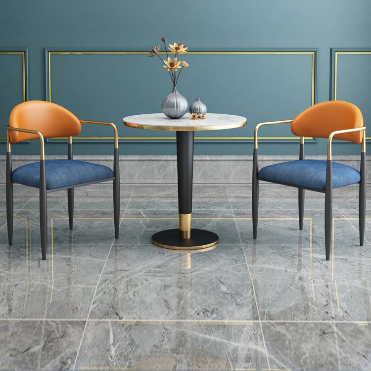 Contemporary Metal Dining Room Armchairs Open Back Dining Side Chair for Kitchen Clearhalo ' kitchen&dining_furn' 'Dining Chairs' 'Dining Tables & Seating' 'dining_chair' 'furn' 'furn_dining_chair' 'Furniture' 'furniture_dining_chair' 'Kitchen & Dining Furniture' 'kitchen' 3703638