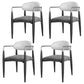 Contemporary Metal Dining Room Armchairs Open Back Dining Side Chair for Kitchen Grey 4 Piece Set Clearhalo ' kitchen&dining_furn' 'Dining Chairs' 'Dining Tables & Seating' 'dining_chair' 'furn' 'furn_dining_chair' 'Furniture' 'furniture_dining_chair' 'Kitchen & Dining Furniture' 'kitchen' 3703639