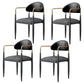 Contemporary Metal Dining Room Armchairs Open Back Dining Side Chair for Kitchen Dark Gray 4 Piece Set Clearhalo ' kitchen&dining_furn' 'Dining Chairs' 'Dining Tables & Seating' 'dining_chair' 'furn' 'furn_dining_chair' 'Furniture' 'furniture_dining_chair' 'Kitchen & Dining Furniture' 'kitchen' 3703644