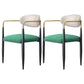 Contemporary Metal Dining Room Armchairs Open Back Dining Side Chair for Kitchen Green 2 Piece Set Clearhalo ' kitchen&dining_furn' 'Dining Chairs' 'Dining Tables & Seating' 'dining_chair' 'furn' 'furn_dining_chair' 'Furniture' 'furniture_dining_chair' 'Kitchen & Dining Furniture' 'kitchen' 3703660