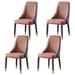 Scandinavian Style Wood Dining Chairs Dining Room Armless Parsons Chair Red Brown 4 Piece Set Clearhalo ' kitchen&dining_furn' 'Dining Chairs' 'Dining Tables & Seating' 'dining_chair' 'furn' 'furn_dining_chair' 'Furniture' 'furniture_dining_chair' 'Kitchen & Dining Furniture' 'kitchen' 3703665