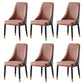 Scandinavian Style Wood Dining Chairs Dining Room Armless Parsons Chair Red Brown 6 Piece Set Clearhalo ' kitchen&dining_furn' 'Dining Chairs' 'Dining Tables & Seating' 'dining_chair' 'furn' 'furn_dining_chair' 'Furniture' 'furniture_dining_chair' 'Kitchen & Dining Furniture' 'kitchen' 3703667
