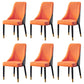 Scandinavian Style Wood Dining Chairs Dining Room Armless Parsons Chair Orange Black 6 Piece Set Clearhalo ' kitchen&dining_furn' 'Dining Chairs' 'Dining Tables & Seating' 'dining_chair' 'furn' 'furn_dining_chair' 'Furniture' 'furniture_dining_chair' 'Kitchen & Dining Furniture' 'kitchen' 3703684