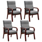 Modern Upholstered Dining Armchair High Solid Back Arm Chairs with Wood Legs Grey 4 Piece Set Clearhalo ' kitchen&dining_furn' 'Dining Chairs' 'Dining Tables & Seating' 'dining_chair' 'furn' 'furn_dining_chair' 'Furniture' 'furniture_dining_chair' 'Kitchen & Dining Furniture' 'kitchen' 3703689