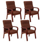 Modern Upholstered Dining Armchair High Solid Back Arm Chairs with Wood Legs Brown 4 Piece Set Clearhalo ' kitchen&dining_furn' 'Dining Chairs' 'Dining Tables & Seating' 'dining_chair' 'furn' 'furn_dining_chair' 'Furniture' 'furniture_dining_chair' 'Kitchen & Dining Furniture' 'kitchen' 3703696