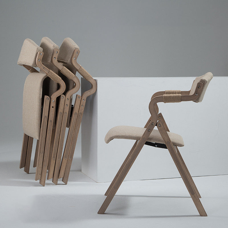 Home Contemporary Arm Chair Open Back Upholstered Wood Folding Dining Room Chair Clearhalo ' kitchen&dining_furn' 'Dining Chairs' 'Dining Tables & Seating' 'dining_chair' 'furn' 'furn_dining_chair' 'Furniture' 'furniture_dining_chair' 'Kitchen & Dining Furniture' 'kitchen' 3703709