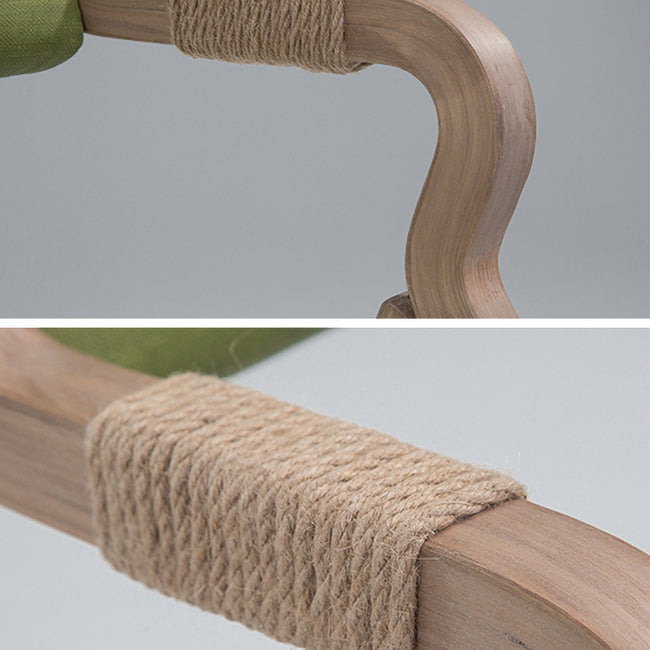 Home Contemporary Arm Chair Open Back Upholstered Wood Folding Dining Room Chair Clearhalo ' kitchen&dining_furn' 'Dining Chairs' 'Dining Tables & Seating' 'dining_chair' 'furn' 'furn_dining_chair' 'Furniture' 'furniture_dining_chair' 'Kitchen & Dining Furniture' 'kitchen' 3703719