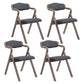 Home Contemporary Arm Chair Open Back Upholstered Wood Folding Dining Room Chair Grey 4 Piece Set Clearhalo ' kitchen&dining_furn' 'Dining Chairs' 'Dining Tables & Seating' 'dining_chair' 'furn' 'furn_dining_chair' 'Furniture' 'furniture_dining_chair' 'Kitchen & Dining Furniture' 'kitchen' 3703720
