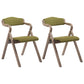 Home Contemporary Arm Chair Open Back Upholstered Wood Folding Dining Room Chair Green 2 Piece Set Clearhalo ' kitchen&dining_furn' 'Dining Chairs' 'Dining Tables & Seating' 'dining_chair' 'furn' 'furn_dining_chair' 'Furniture' 'furniture_dining_chair' 'Kitchen & Dining Furniture' 'kitchen' 3703735