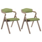 Home Contemporary Arm Chair Open Back Upholstered Wood Folding Dining Room Chair Light Green 2 Piece Set Clearhalo ' kitchen&dining_furn' 'Dining Chairs' 'Dining Tables & Seating' 'dining_chair' 'furn' 'furn_dining_chair' 'Furniture' 'furniture_dining_chair' 'Kitchen & Dining Furniture' 'kitchen' 3703738