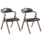 Home Contemporary Arm Chair Open Back Upholstered Wood Folding Dining Room Chair Coffee 2 Piece Set Clearhalo ' kitchen&dining_furn' 'Dining Chairs' 'Dining Tables & Seating' 'dining_chair' 'furn' 'furn_dining_chair' 'Furniture' 'furniture_dining_chair' 'Kitchen & Dining Furniture' 'kitchen' 3703744