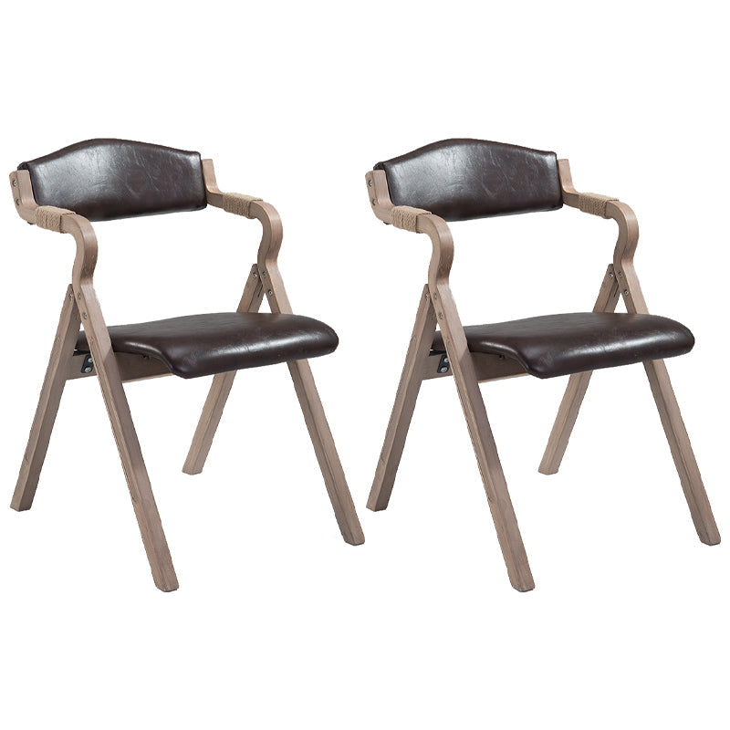 Home Contemporary Arm Chair Open Back Upholstered Wood Folding Dining Room Chair Coffee 2 Piece Set Clearhalo ' kitchen&dining_furn' 'Dining Chairs' 'Dining Tables & Seating' 'dining_chair' 'furn' 'furn_dining_chair' 'Furniture' 'furniture_dining_chair' 'Kitchen & Dining Furniture' 'kitchen' 3703744
