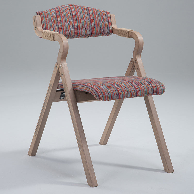 Home Contemporary Arm Chair Open Back Upholstered Wood Folding Dining Room Chair Navy Blue 1 Piece Clearhalo ' kitchen&dining_furn' 'Dining Chairs' 'Dining Tables & Seating' 'dining_chair' 'furn' 'furn_dining_chair' 'Furniture' 'furniture_dining_chair' 'Kitchen & Dining Furniture' 'kitchen' 3703755