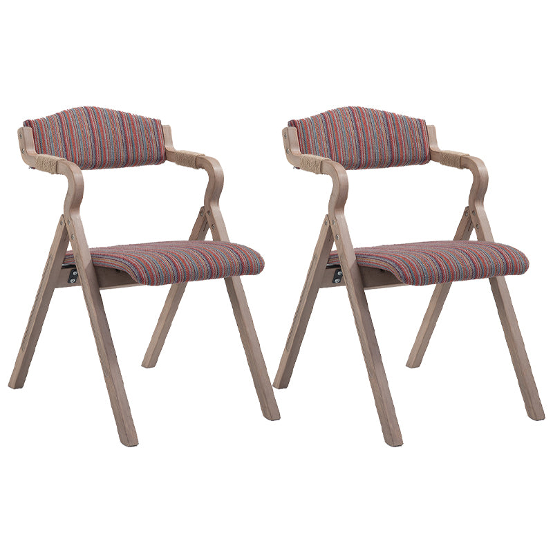 Home Contemporary Arm Chair Open Back Upholstered Wood Folding Dining Room Chair Navy Blue 2 Piece Set Clearhalo ' kitchen&dining_furn' 'Dining Chairs' 'Dining Tables & Seating' 'dining_chair' 'furn' 'furn_dining_chair' 'Furniture' 'furniture_dining_chair' 'Kitchen & Dining Furniture' 'kitchen' 3703756