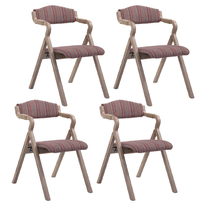 Home Contemporary Arm Chair Open Back Upholstered Wood Folding Dining Room Chair Navy Blue 4 Piece Set Clearhalo ' kitchen&dining_furn' 'Dining Chairs' 'Dining Tables & Seating' 'dining_chair' 'furn' 'furn_dining_chair' 'Furniture' 'furniture_dining_chair' 'Kitchen & Dining Furniture' 'kitchen' 3703757