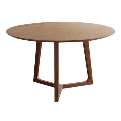 Modern Oak Solid Wood Table Round Dining Table with Wooden Pedestal Base Without Chairs Clearhalo ' dining_table' 'Dining Tables & Seating' 'Dining Tables' 'furn' 'furn_dining_table' 'Furniture' 'furniture_dining_table' 'Kitchen & Dining Furniture' 'kitchen&dining_furn' 'kitchen' 'kitchen_dining_table' 3703768