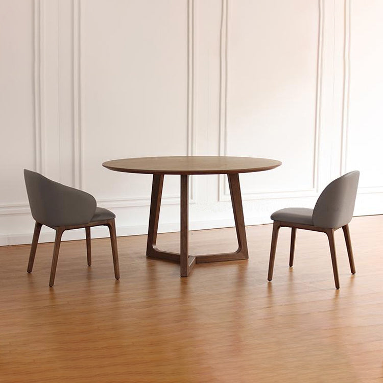 Modern Oak Solid Wood Table Round Dining Table with Wooden Pedestal Base Clearhalo ' dining_table' 'Dining Tables & Seating' 'Dining Tables' 'furn' 'furn_dining_table' 'Furniture' 'furniture_dining_table' 'Kitchen & Dining Furniture' 'kitchen&dining_furn' 'kitchen' 'kitchen_dining_table' 3703772