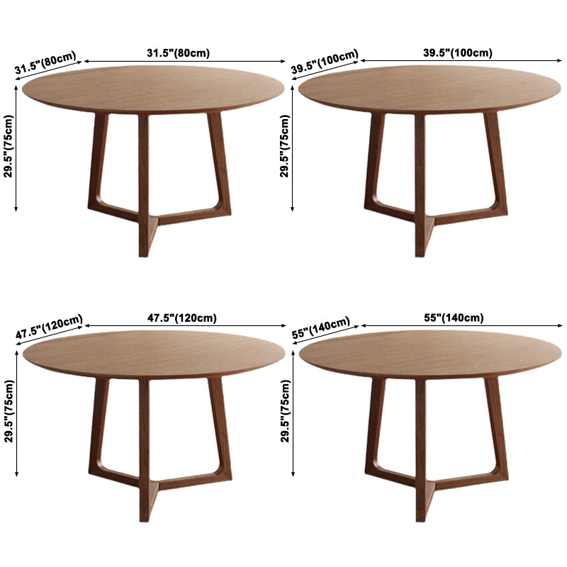 Modern Oak Solid Wood Table Round Dining Table with Wooden Pedestal Base Clearhalo ' dining_table' 'Dining Tables & Seating' 'Dining Tables' 'furn' 'furn_dining_table' 'Furniture' 'furniture_dining_table' 'Kitchen & Dining Furniture' 'kitchen&dining_furn' 'kitchen' 'kitchen_dining_table' 3703773