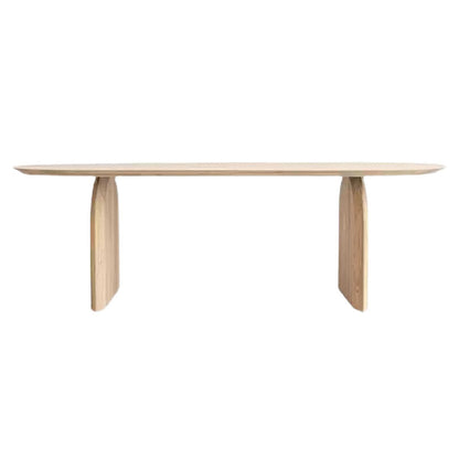 Simplicity Style Home Solid Wood Dining Table Oval Shape Table with Double Pedestal Without Chairs Clearhalo ' dining_table' 'Dining Tables & Seating' 'Dining Tables' 'furn' 'furn_dining_table' 'Furniture' 'furniture_dining_table' 'Kitchen & Dining Furniture' 'kitchen&dining_furn' 'kitchen' 'kitchen_dining_table' 3703778