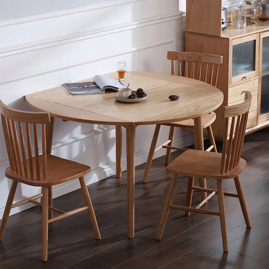 Oak Extendable Round Dining Table Modern Adjustable Square Wood Table with 4 Legs Clearhalo ' dining_table' 'Dining Tables & Seating' 'Dining Tables' 'furn' 'furn_dining_table' 'Furniture' 'furniture_dining_table' 'Kitchen & Dining Furniture' 'kitchen&dining_furn' 'kitchen' 'kitchen_dining_table' 3703784