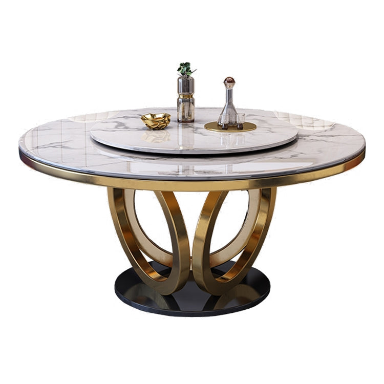 Metal Modern Round Indoor Table Sintered Stone Table for Kitchen and Dining Room Without Chairs Clearhalo ' dining_table' 'Dining Tables & Seating' 'Dining Tables' 'furn' 'furn_dining_table' 'Furniture' 'furniture_dining_table' 'Kitchen & Dining Furniture' 'kitchen&dining_furn' 'kitchen' 'kitchen_dining_table' 3703810