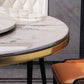 Metal Modern Round Indoor Table Sintered Stone Table for Kitchen and Dining Room Clearhalo ' dining_table' 'Dining Tables & Seating' 'Dining Tables' 'furn' 'furn_dining_table' 'Furniture' 'furniture_dining_table' 'Kitchen & Dining Furniture' 'kitchen&dining_furn' 'kitchen' 'kitchen_dining_table' 3703811