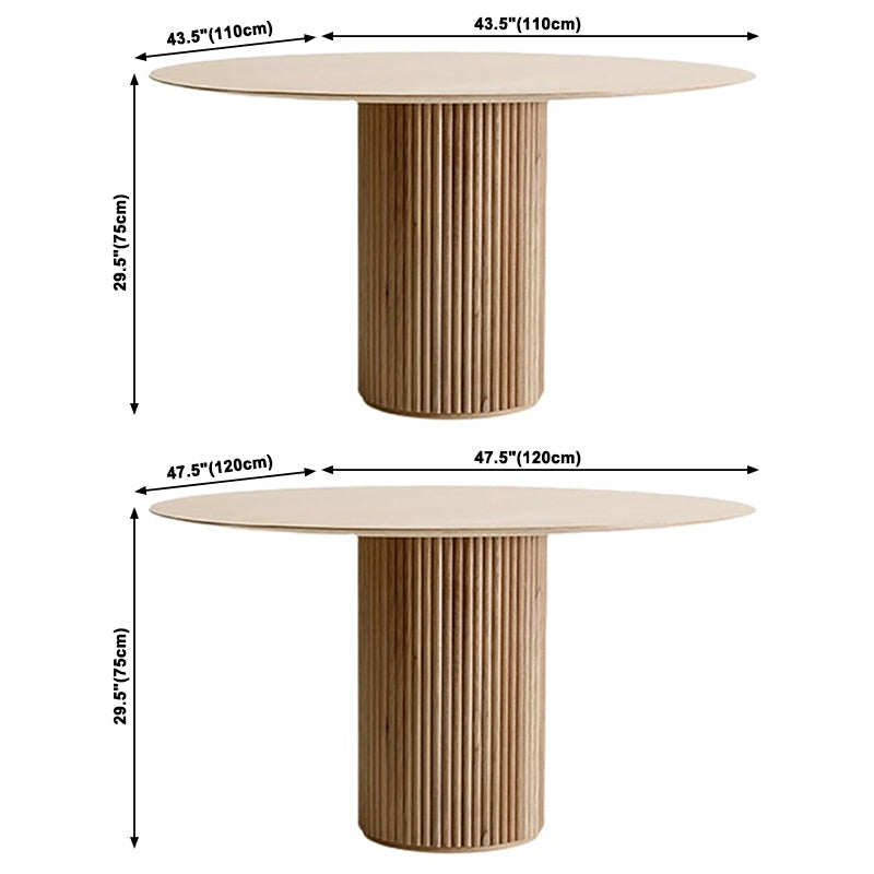 Round Wood Dining Table Modern Oak Table with Double Pedestal for Restaurant Clearhalo ' dining_table' 'Dining Tables & Seating' 'Dining Tables' 'furn' 'furn_dining_table' 'Furniture' 'furniture_dining_table' 'Kitchen & Dining Furniture' 'kitchen&dining_furn' 'kitchen' 'kitchen_dining_table' 3703822