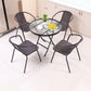 Round Shape Minimalist Style Dining Table Transparent Fixed Table of Glass Clearhalo ' dining_table' 'Dining Tables & Seating' 'Dining Tables' 'furn' 'furn_dining_table' 'Furniture' 'furniture_dining_table' 'Kitchen & Dining Furniture' 'kitchen&dining_furn' 'kitchen' 'kitchen_dining_table' 3703837