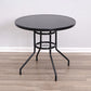 Round Shape Minimalist Style Dining Table Transparent Fixed Table of Glass Black 31.5"L x 31.5"W x 28.3"H Without Chairs Clearhalo ' dining_table' 'Dining Tables & Seating' 'Dining Tables' 'furn' 'furn_dining_table' 'Furniture' 'furniture_dining_table' 'Kitchen & Dining Furniture' 'kitchen&dining_furn' 'kitchen' 'kitchen_dining_table' 3703839