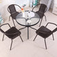 Round Shape Minimalist Style Dining Table Transparent Fixed Table of Glass Clearhalo ' dining_table' 'Dining Tables & Seating' 'Dining Tables' 'furn' 'furn_dining_table' 'Furniture' 'furniture_dining_table' 'Kitchen & Dining Furniture' 'kitchen&dining_furn' 'kitchen' 'kitchen_dining_table' 3703845