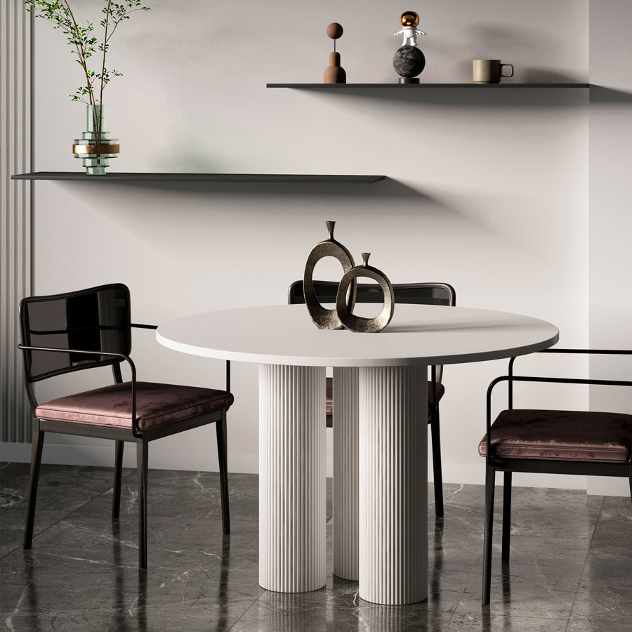 Modern Style Round Dining Table 3 Legs Dining Room Collection for Indoor Clearhalo ' dining_table' 'Dining Tables & Seating' 'Dining Tables' 'furn' 'furn_dining_table' 'Furniture' 'furniture_dining_table' 'Kitchen & Dining Furniture' 'kitchen&dining_furn' 'kitchen' 'kitchen_dining_table' 3703848