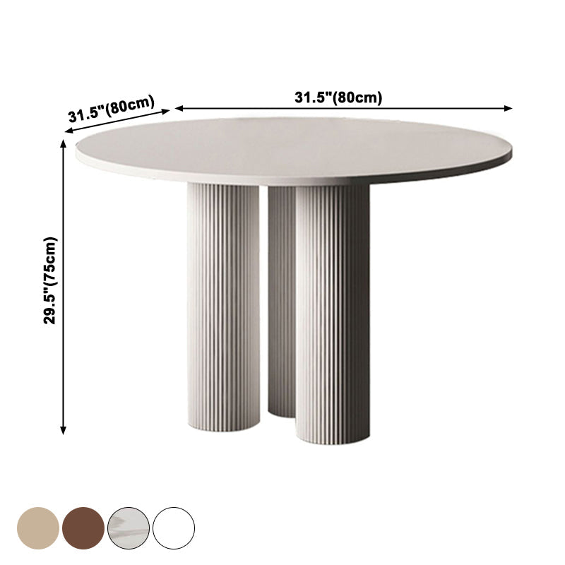 Modern Style Round Dining Table 3 Legs Dining Room Collection for Indoor Clearhalo ' dining_table' 'Dining Tables & Seating' 'Dining Tables' 'furn' 'furn_dining_table' 'Furniture' 'furniture_dining_table' 'Kitchen & Dining Furniture' 'kitchen&dining_furn' 'kitchen' 'kitchen_dining_table' 3703854