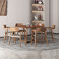 Round Double Pedestal Casual Dining Table Wood Color Fixed Table of Ashwood Solid Wood Clearhalo ' dining_table' 'Dining Tables & Seating' 'Dining Tables' 'furn' 'furn_dining_table' 'Furniture' 'furniture_dining_table' 'Kitchen & Dining Furniture' 'kitchen&dining_furn' 'kitchen' 'kitchen_dining_table' 3703857