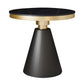 Contemporary Style Round Pedestal Dining Table Stone Furniture for Dining Room Black Without Chairs Clearhalo ' dining_table' 'Dining Tables & Seating' 'Dining Tables' 'furn' 'furn_dining_table' 'Furniture' 'furniture_dining_table' 'Kitchen & Dining Furniture' 'kitchen&dining_furn' 'kitchen' 'kitchen_dining_table' 3703866
