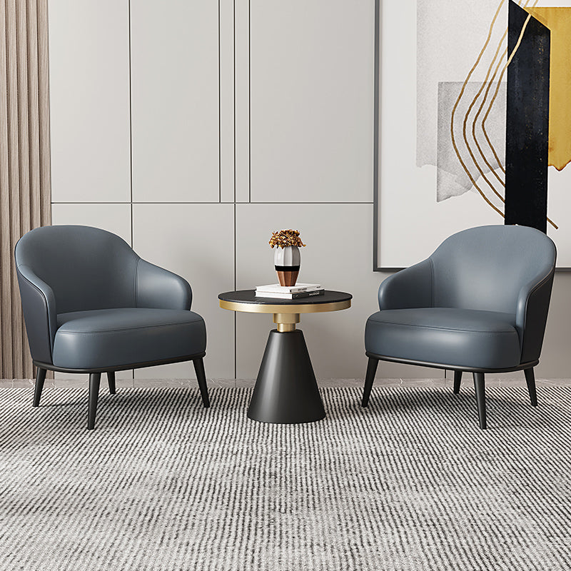 Contemporary Style Round Pedestal Dining Table Stone Furniture for Dining Room Clearhalo ' dining_table' 'Dining Tables & Seating' 'Dining Tables' 'furn' 'furn_dining_table' 'Furniture' 'furniture_dining_table' 'Kitchen & Dining Furniture' 'kitchen&dining_furn' 'kitchen' 'kitchen_dining_table' 3703867