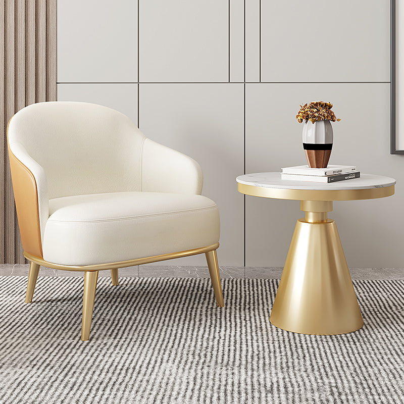 Contemporary Style Round Pedestal Dining Table Stone Furniture for Dining Room Clearhalo ' dining_table' 'Dining Tables & Seating' 'Dining Tables' 'furn' 'furn_dining_table' 'Furniture' 'furniture_dining_table' 'Kitchen & Dining Furniture' 'kitchen&dining_furn' 'kitchen' 'kitchen_dining_table' 3703868