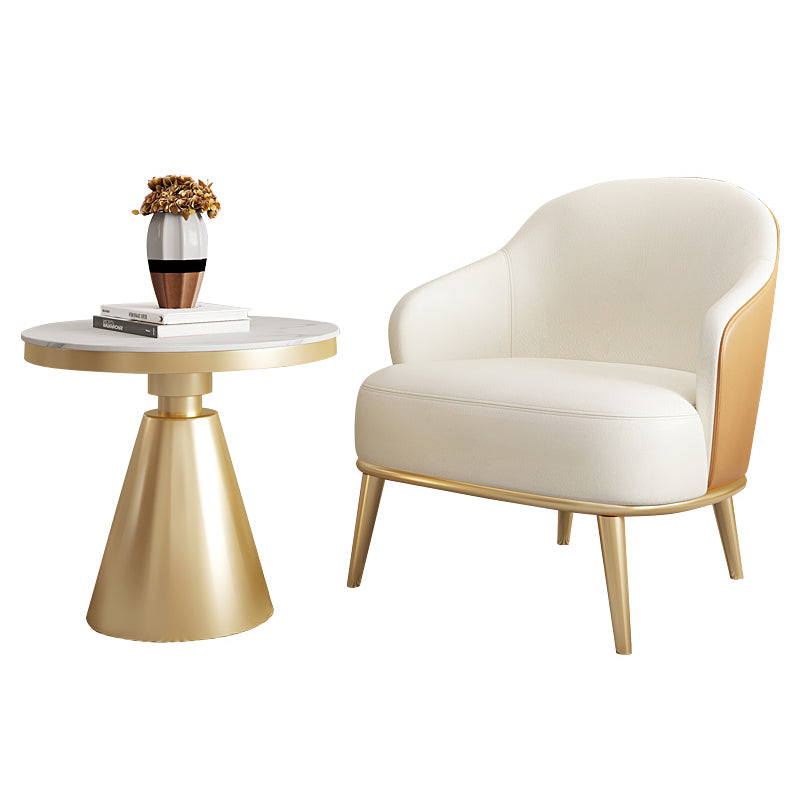 Contemporary Style Round Pedestal Dining Table Stone Furniture for Dining Room Clearhalo ' dining_table' 'Dining Tables & Seating' 'Dining Tables' 'furn' 'furn_dining_table' 'Furniture' 'furniture_dining_table' 'Kitchen & Dining Furniture' 'kitchen&dining_furn' 'kitchen' 'kitchen_dining_table' 3703872