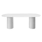Contemporary Style Home Solid Wood Dining Table Oval Shape Table with Double Pedestal Base Clearhalo ' dining_table' 'Dining Tables & Seating' 'Dining Tables' 'furn' 'furn_dining_table' 'Furniture' 'furniture_dining_table' 'Kitchen & Dining Furniture' 'kitchen&dining_furn' 'kitchen' 'kitchen_dining_table' 3703878