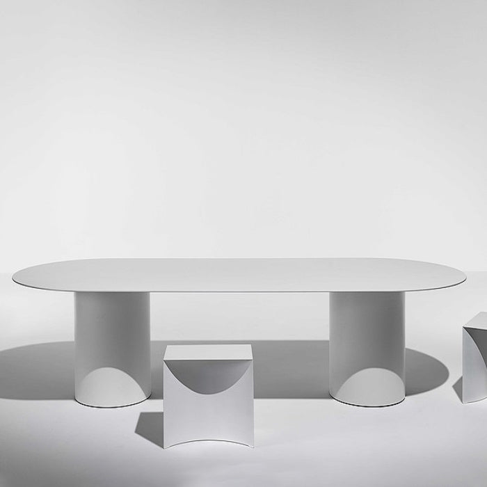 Contemporary Style Home Solid Wood Dining Table Oval Shape Table with Double Pedestal Base Clearhalo ' dining_table' 'Dining Tables & Seating' 'Dining Tables' 'furn' 'furn_dining_table' 'Furniture' 'furniture_dining_table' 'Kitchen & Dining Furniture' 'kitchen&dining_furn' 'kitchen' 'kitchen_dining_table' 3703879
