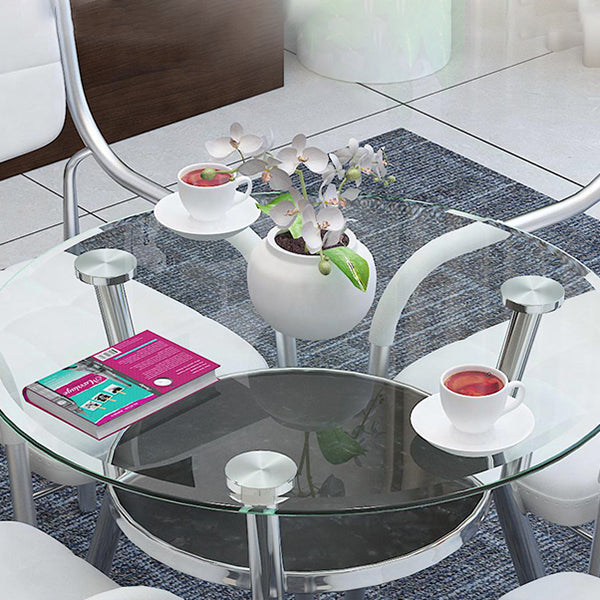 Modern Round Dining Room Table Tempered Glass Table with 3 Legs for Dining Room Clearhalo ' dining_table' 'Dining Tables & Seating' 'Dining Tables' 'furn' 'furn_dining_table' 'Furniture' 'furniture_dining_table' 'Kitchen & Dining Furniture' 'kitchen&dining_furn' 'kitchen' 'kitchen_dining_table' 3703887