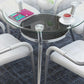 Modern Round Dining Room Table Tempered Glass Table with 3 Legs for Dining Room Clearhalo ' dining_table' 'Dining Tables & Seating' 'Dining Tables' 'furn' 'furn_dining_table' 'Furniture' 'furniture_dining_table' 'Kitchen & Dining Furniture' 'kitchen&dining_furn' 'kitchen' 'kitchen_dining_table' 3703888