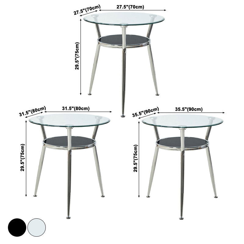 Modern Round Dining Room Table Tempered Glass Table with 3 Legs for Dining Room Clearhalo ' dining_table' 'Dining Tables & Seating' 'Dining Tables' 'furn' 'furn_dining_table' 'Furniture' 'furniture_dining_table' 'Kitchen & Dining Furniture' 'kitchen&dining_furn' 'kitchen' 'kitchen_dining_table' 3703891